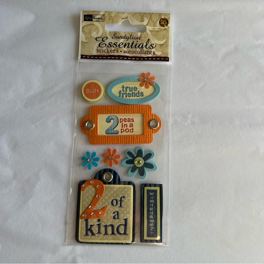 NWT Sandylion Essentials Dimensional Two-of-a-Kind Sticker Set